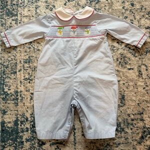 Smocked Snowman Romper